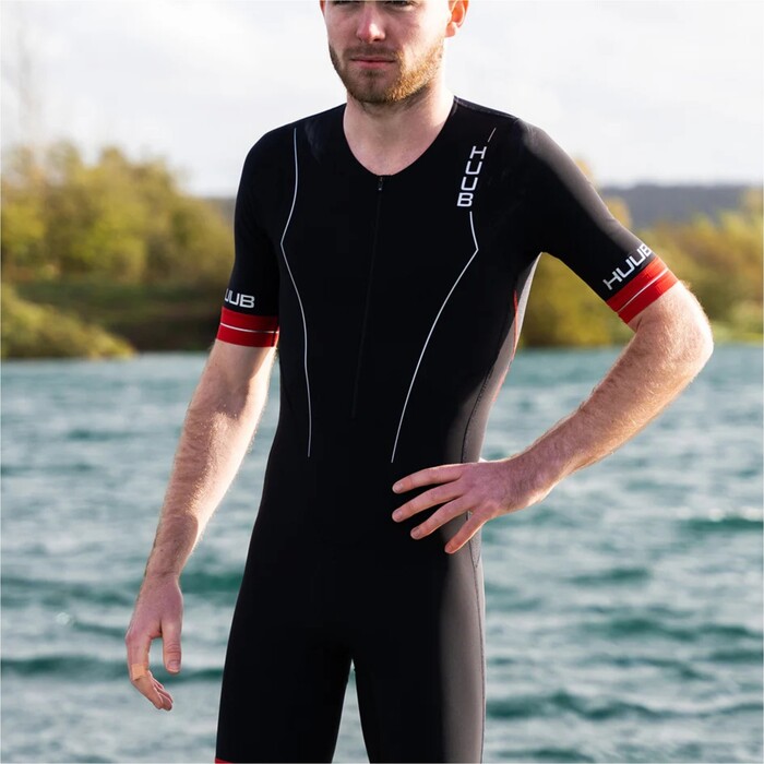 Huub Mnner Race Black 2024 Langstrecken-Tri-Anzug RCLCS - / Red